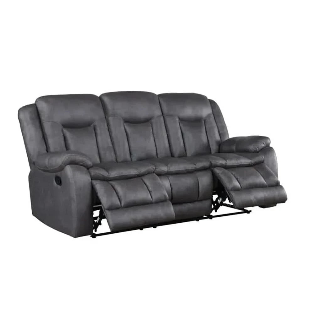 Room Package - Morello Grey Reclining Sofa and Console Loveseat Living Room Package with Coffee Table Set & Rug