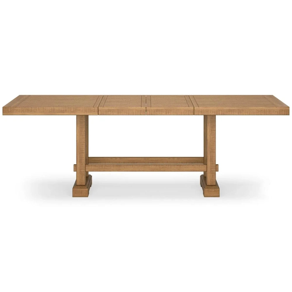 Morton Brown Rustic Farmhouse 7-Piece Counter Height Dining Set with 6 Upholstered Stools