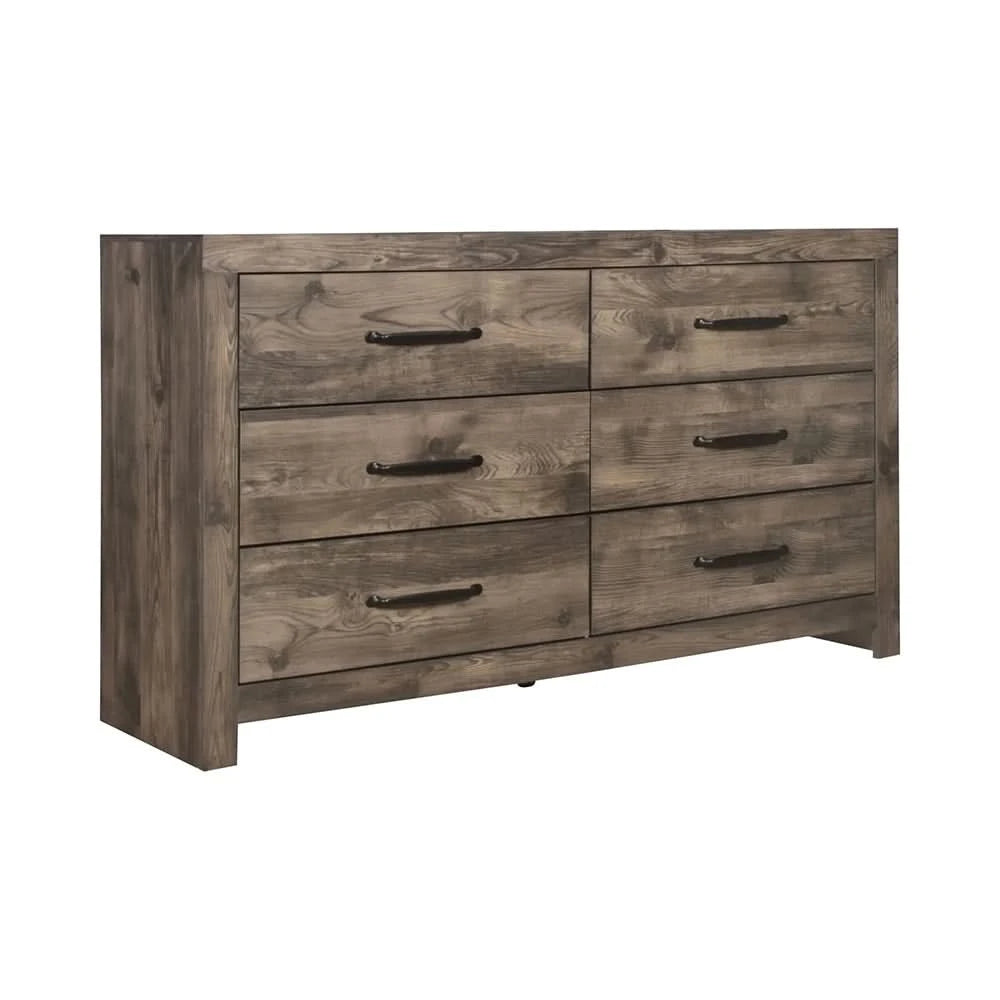 Nash Gray Solid Wood 5 Piece Bedroom Set with Dresser & Mirror