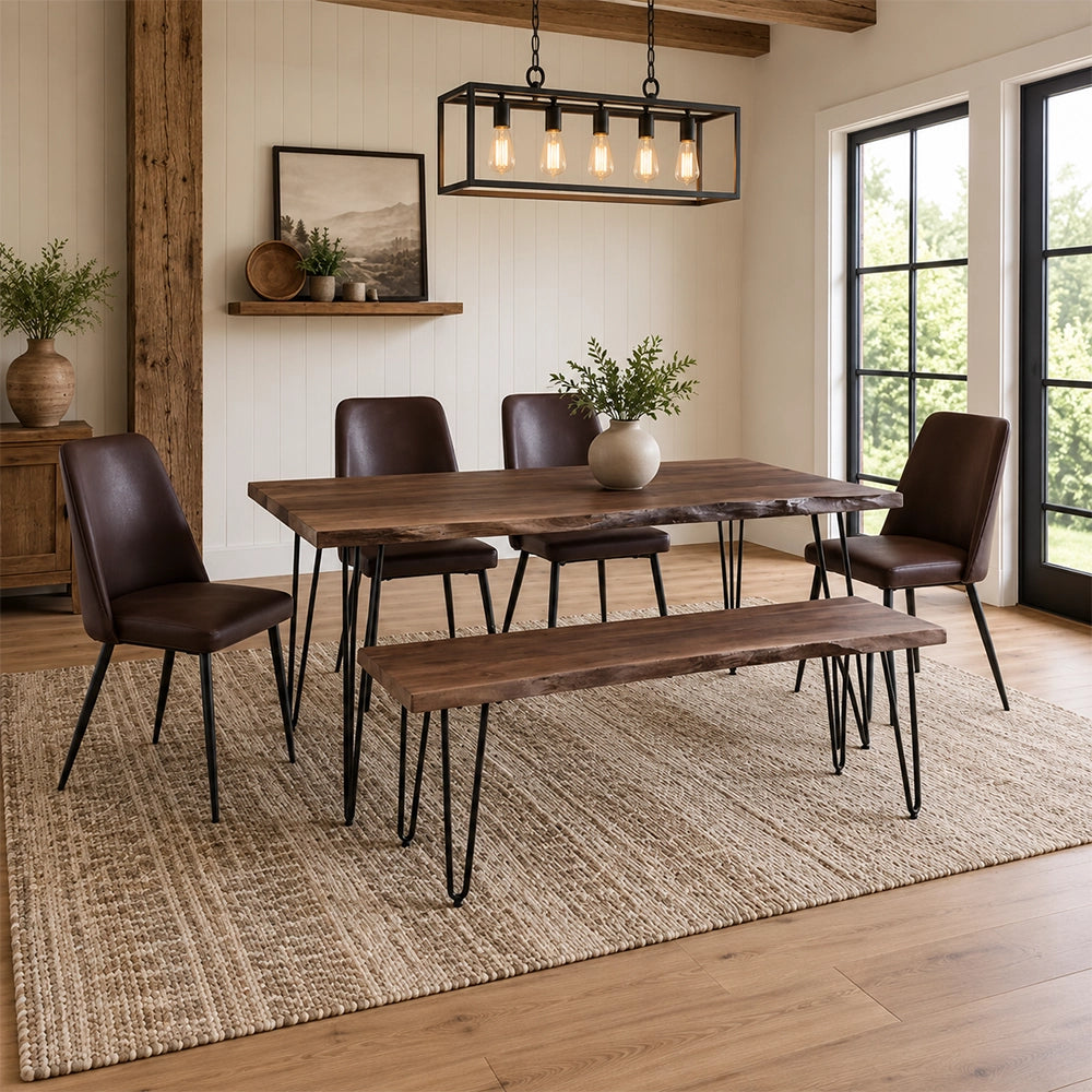 Natures Edge Black Modern Upholstered Dining Chair