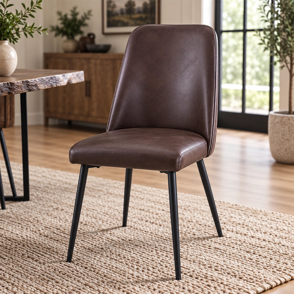 Natures Edge Black Modern Upholstered Dining Chair