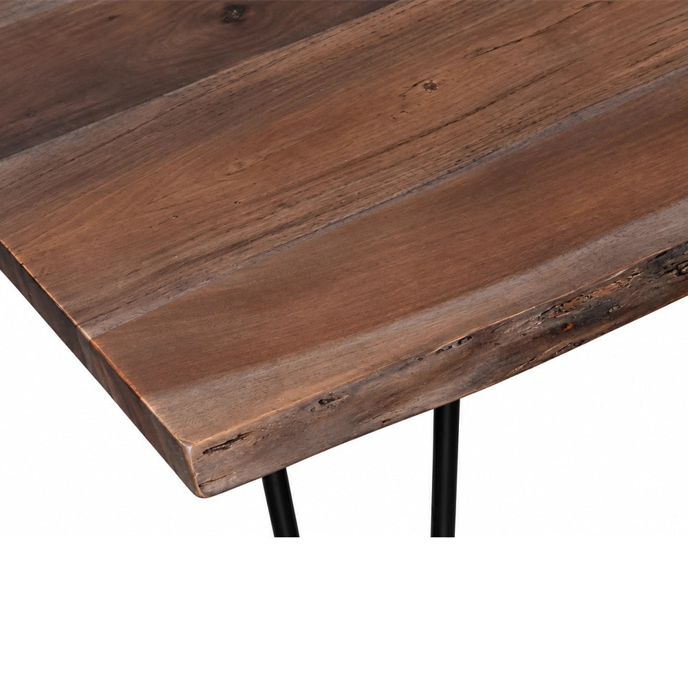 Natures Edge Slate 79-Inch Rectangular Solid Acacia Dining Table with Iron Hairpin Legs