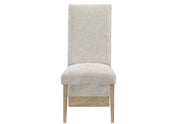 Nectar Natural Beige Dining Chair with Chanel-Tufted Back