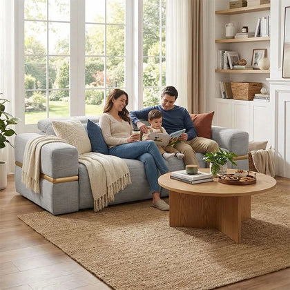 Newark Grey Contemporary Power Reclining Sofa with Track Arms