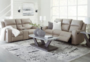 Room Package - Noah Pebble Reclining Living Room Package with Cocktail Table Set & Rug