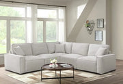 Normandy Culp Bloke Cotton 5-PC Power Sectional with Track Arms