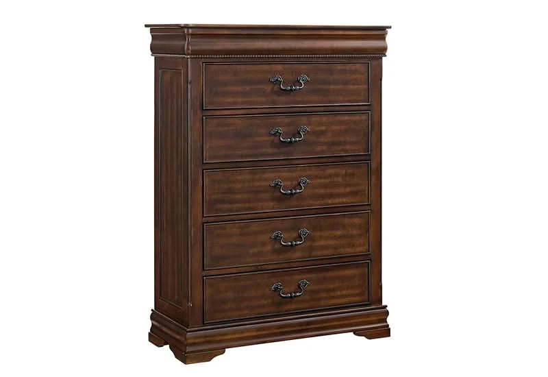 Northridge Cherry 5-Drawer Chest with Classic Molded Detailing