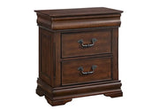 Northridge Cherry 2-Drawer Nightstand with Antique-Style Hardware