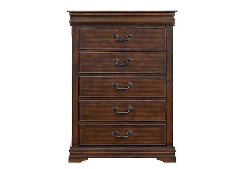 Northridge Cherry 5-Drawer Chest with Classic Molded Detailing