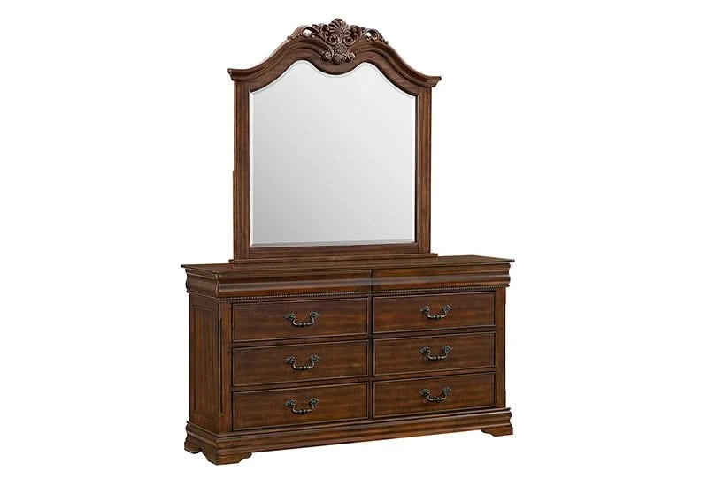 Northridge Cherry 6-Drawer Dresser with Traditional Molded Detailing