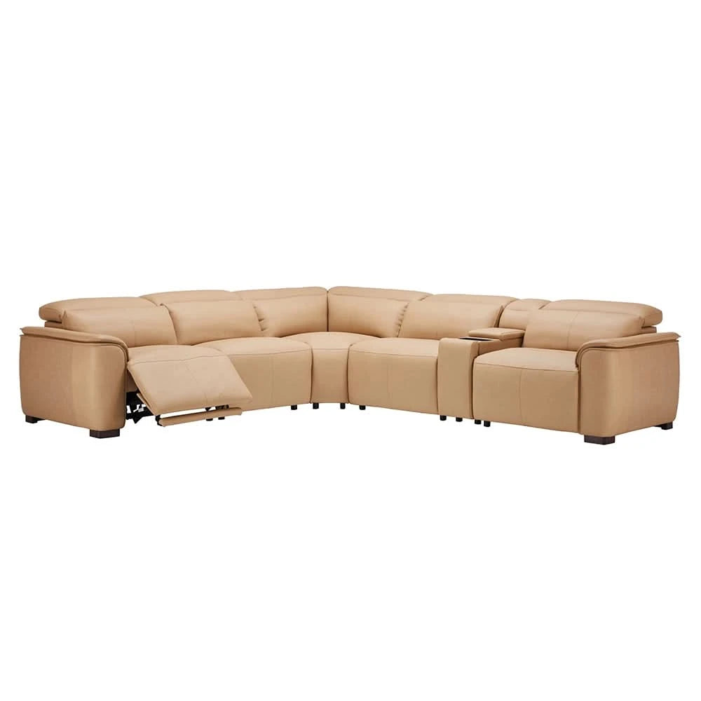 Norwalk Sand 5-Piece Power Reclining Sectional with Power Headrest and Zero Gravity