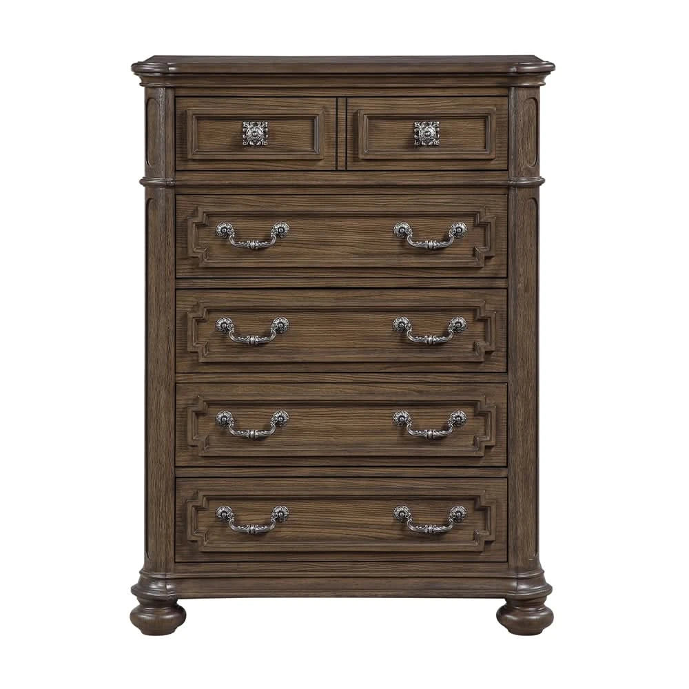 Oakland Traditional Lift Top Chest with Ornate Carvings and Storage Drawers