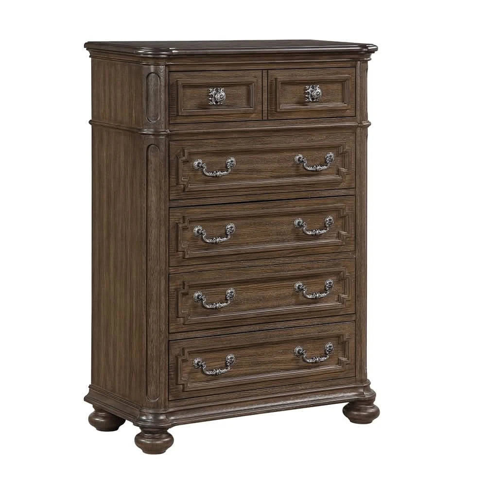 Oakland Traditional Lift Top Chest with Ornate Carvings and Storage Drawers