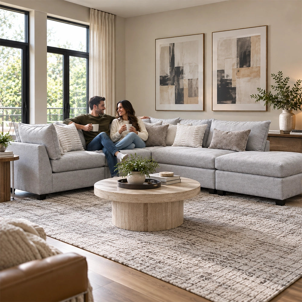 Pacino Nickel 5-Piece Modular Sectional