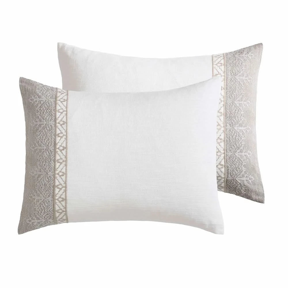 Delia White Modern 10PC Queen Bedroom Package with Mattress & Comforter Set