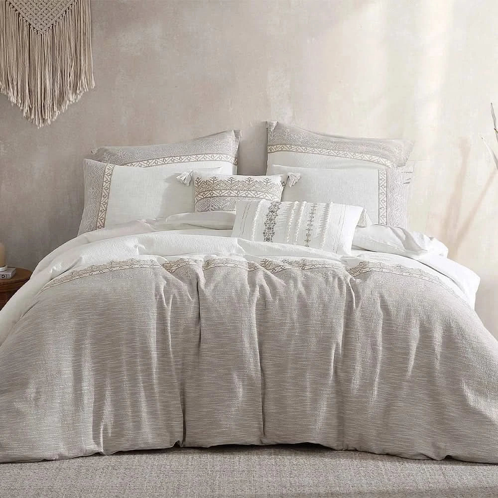 Delia White Modern 10PC Queen Bedroom Package with Mattress & Comforter Set