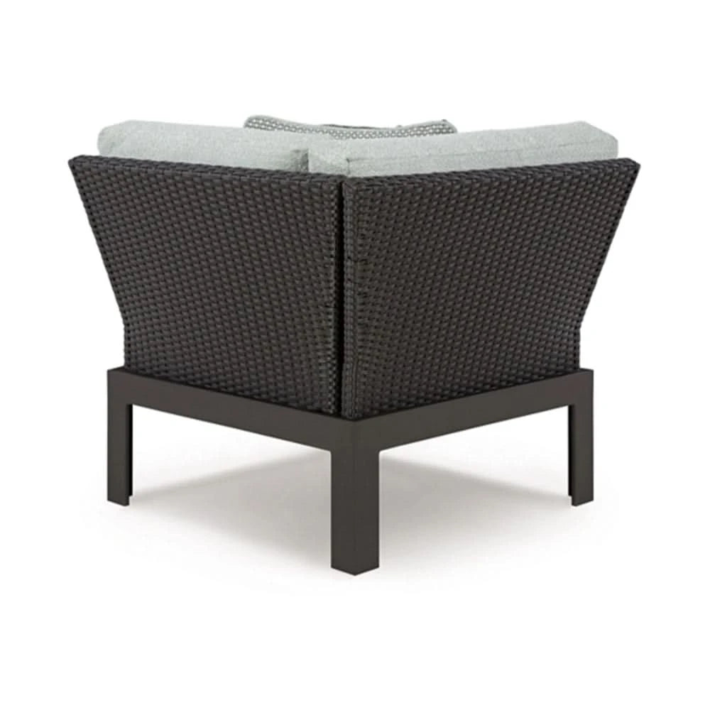 Paloma Black Outdoor 6-Piece Sectional with Cocktail Table and Nuvella+ Fabric