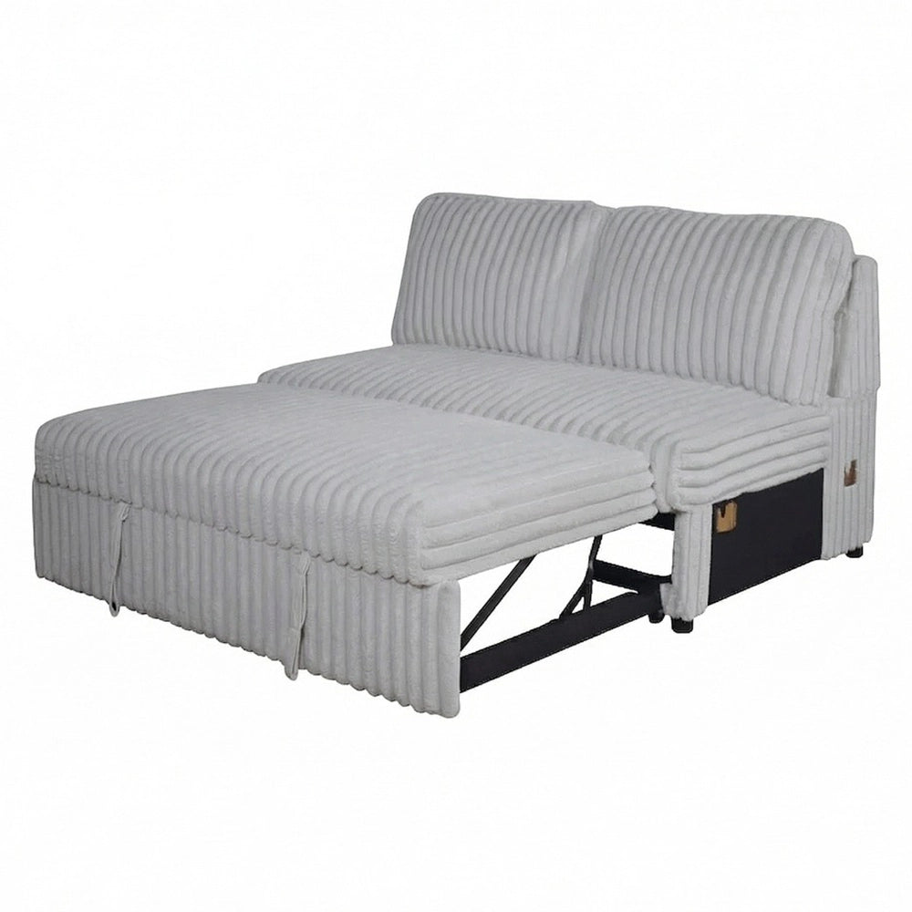 Paris Contemporary Corduroy 4-Piece Sectional with Chaise (Black or Mist Bliss)