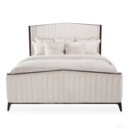 Paris Chic Channel Tufted Panel Bed – Espresso