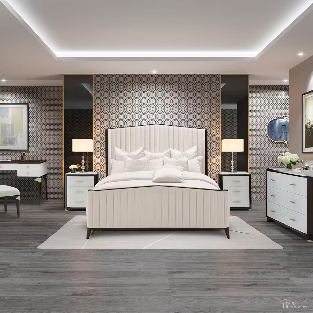 Paris Chic Espresso King Sleigh Bed