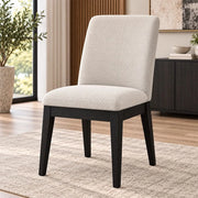 Parsons Black Modern Upholstered Dining Chair