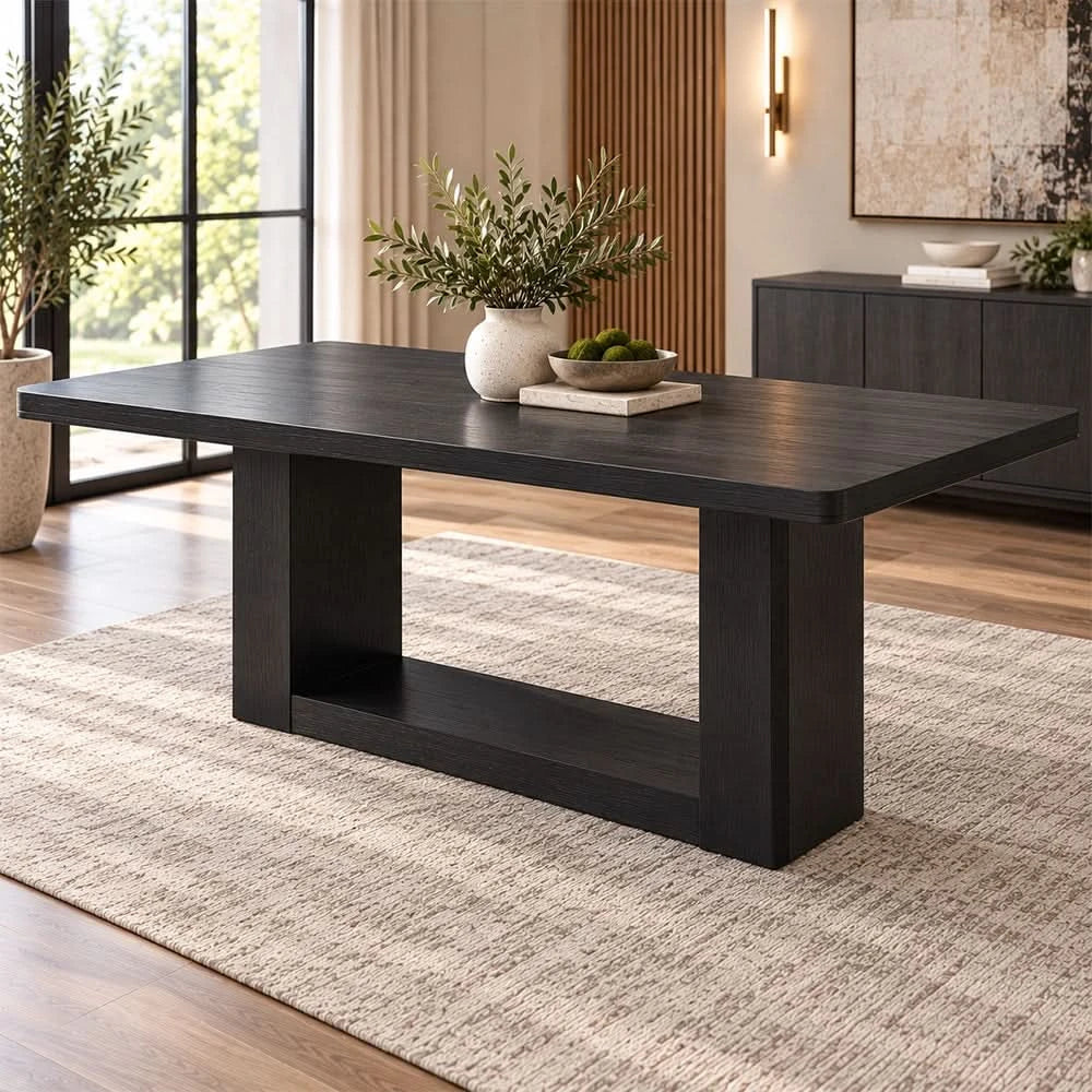 Parsons Black Modern 72-Inch Rectangular Dining Table