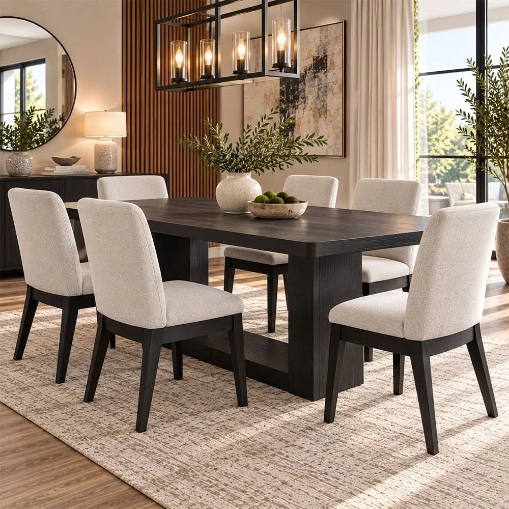 Parsons Black Modern 72-Inch Rectangular Dining Table
