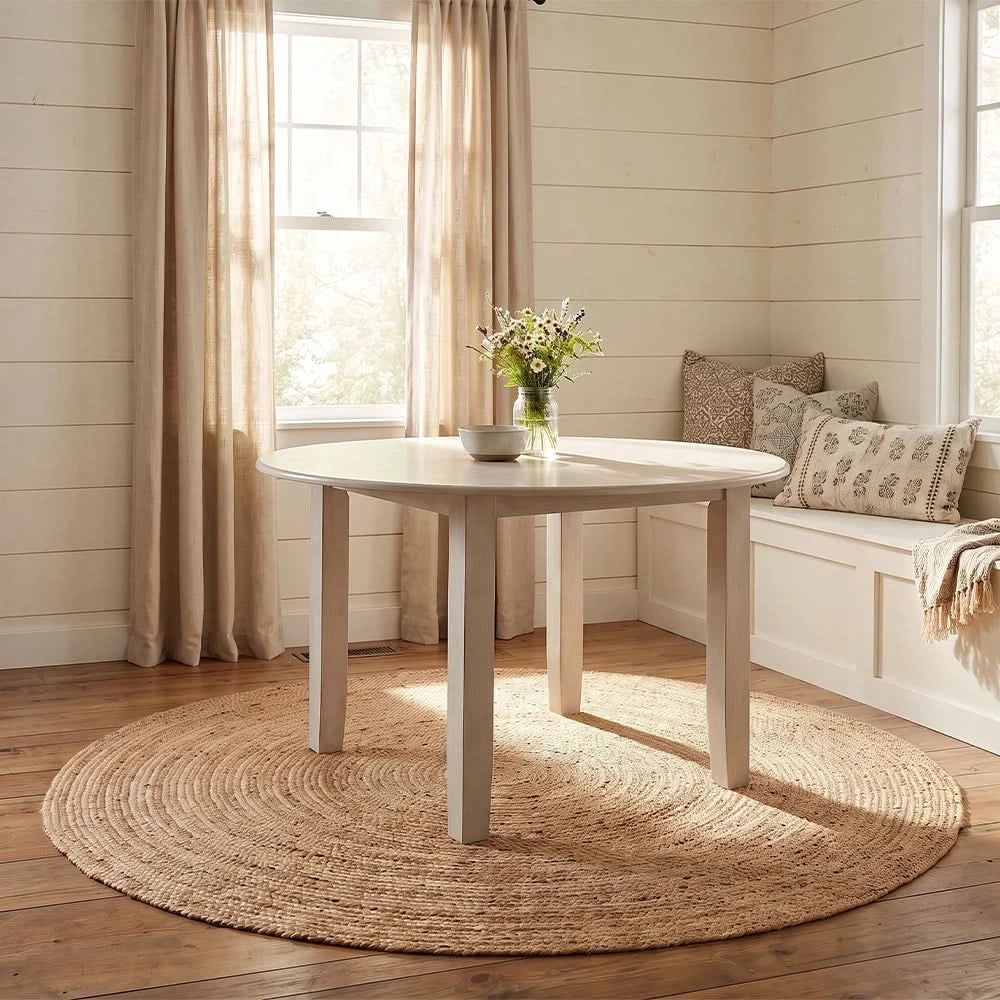 Pascal Driftwood Modern Farmhouse 47-Inch Round Dining Table