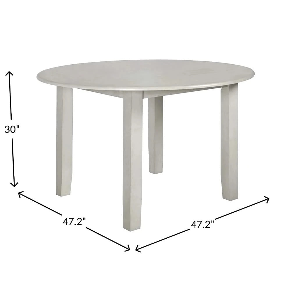 Pascal Driftwood Modern Farmhouse 47-Inch Round Dining Table