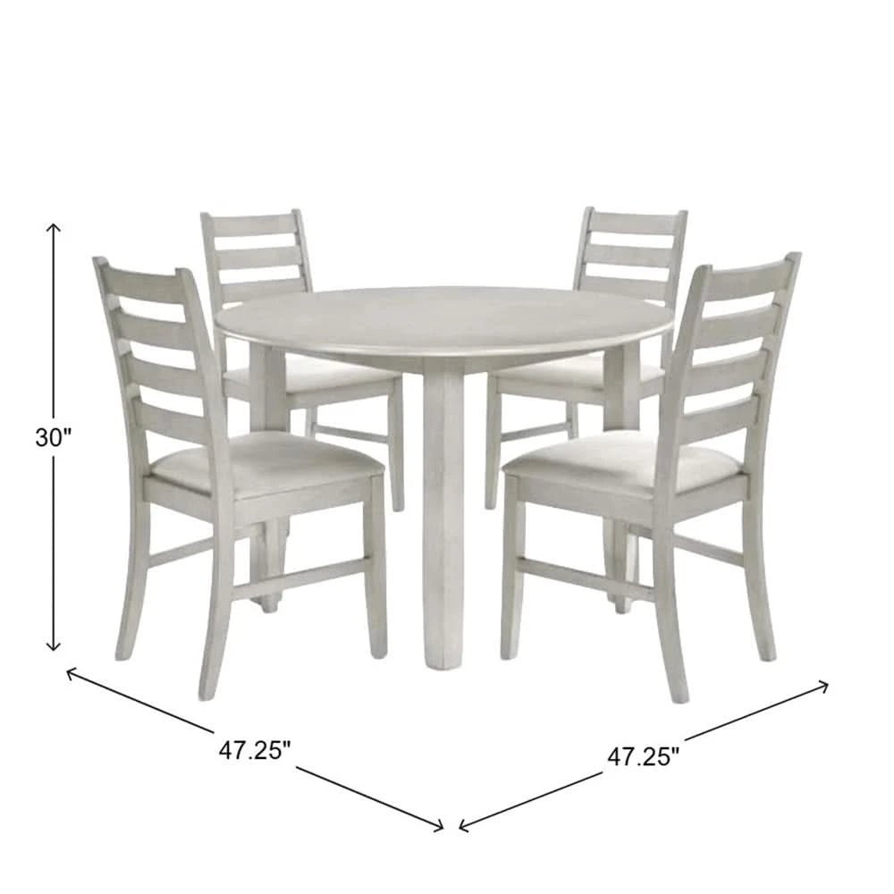 Pascal Driftwood Modern Farmhouse 47-Inch Round Dining Table