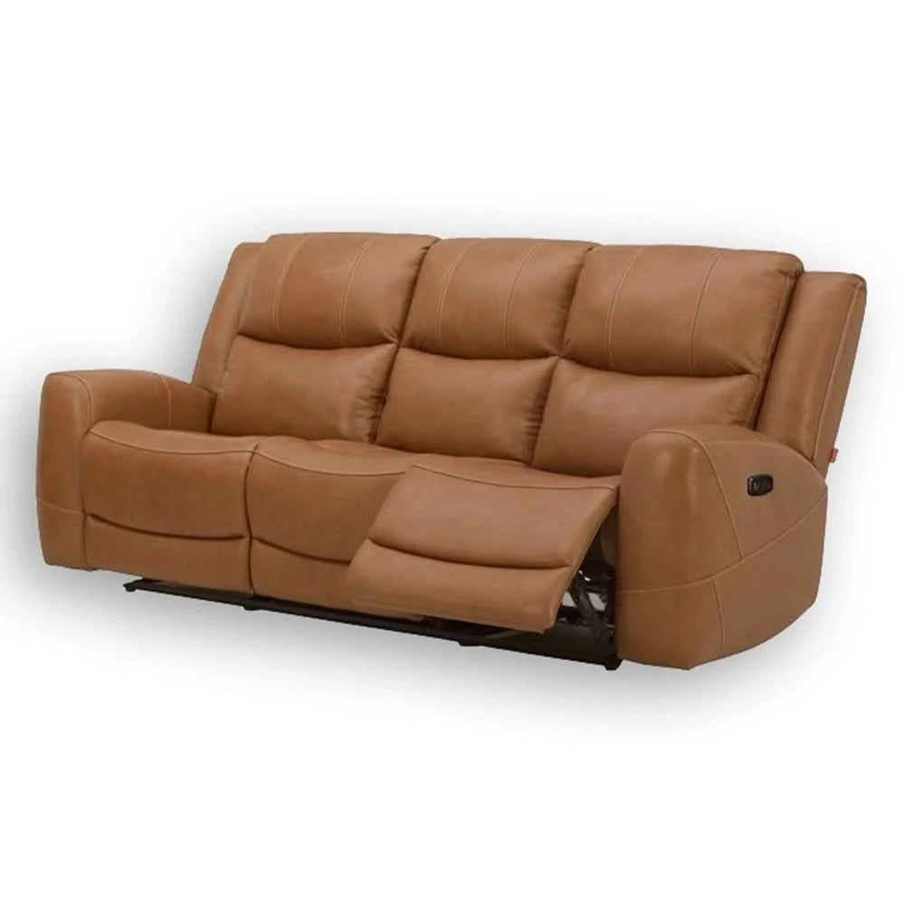 Room Package - Pauline Butternut Brown Leather Power Reclining Living Room Package with Coffee Table Set & Rug