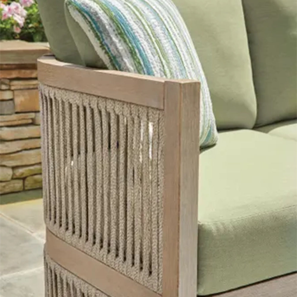 Piedra Beige and Green 4-Piece Outdoor Seating Set