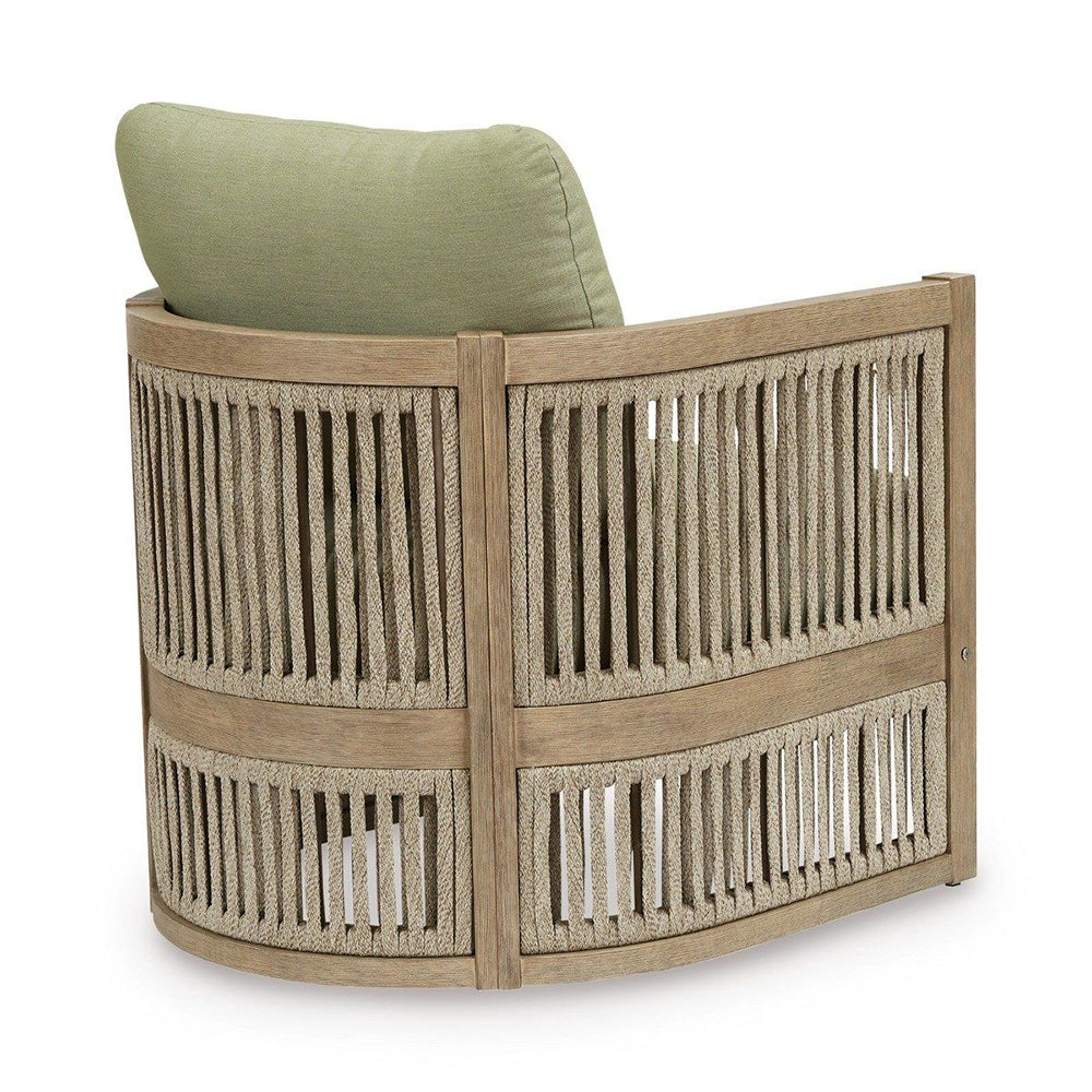 Piedra Beige and Green 4-Piece Outdoor Seating Set