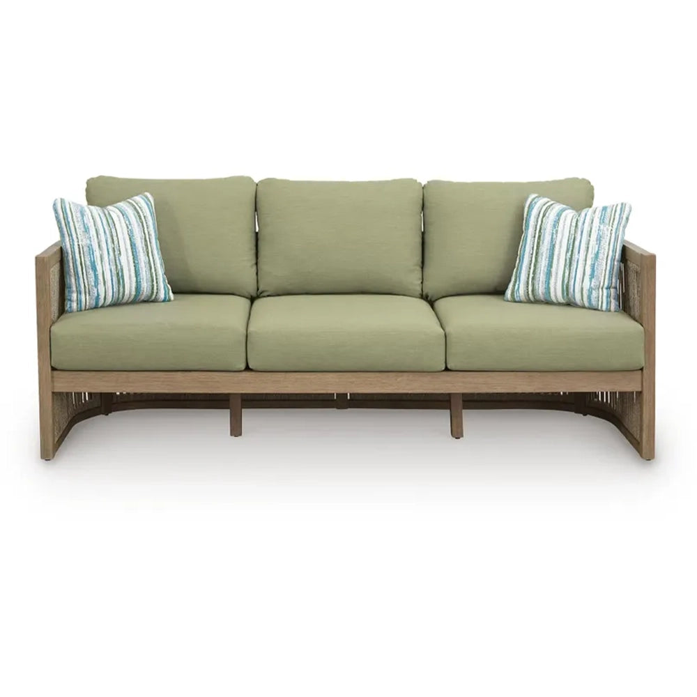 Piedra Beige and Green 4-Piece Outdoor Seating Set