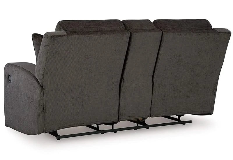 Piper Grey Reclining Living Room Set with Sofa, Console Loveseat & Recliner