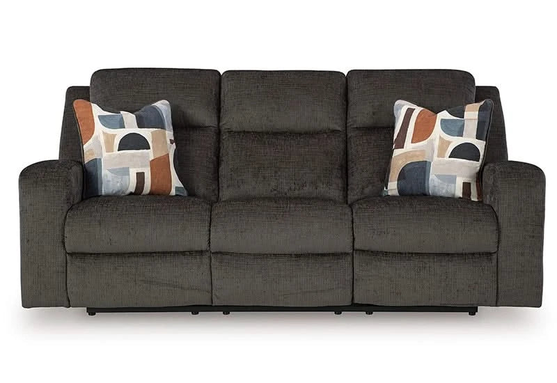 Piper Grey Reclining Living Room Set with Sofa, Console Loveseat & Recliner