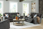 Piper Grey Reclining Living Room Set with Sofa, Console Loveseat & Recliner