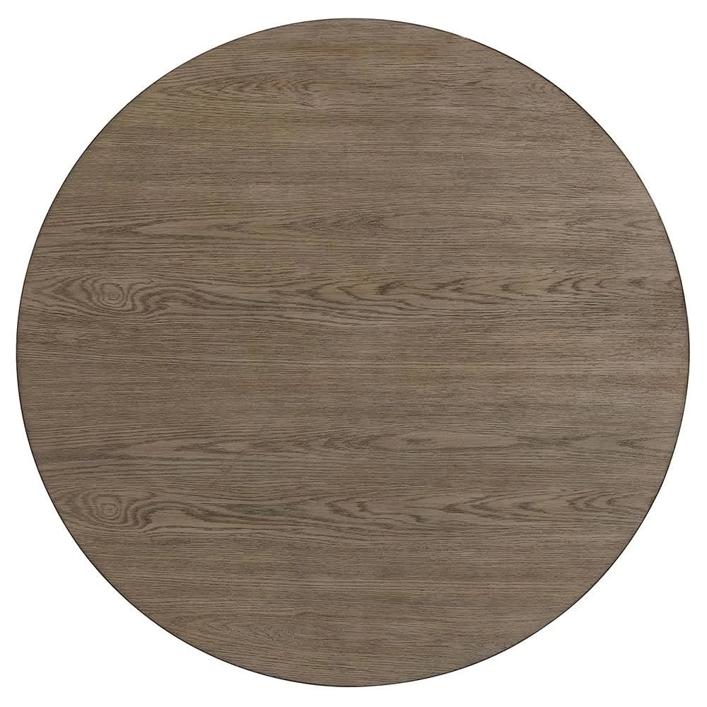 Portland Grey Round Cocktail Table with Pedestal Base and Scandinavian Design