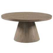 Portland Grey Round Cocktail Table with Pedestal Base and Scandinavian Design