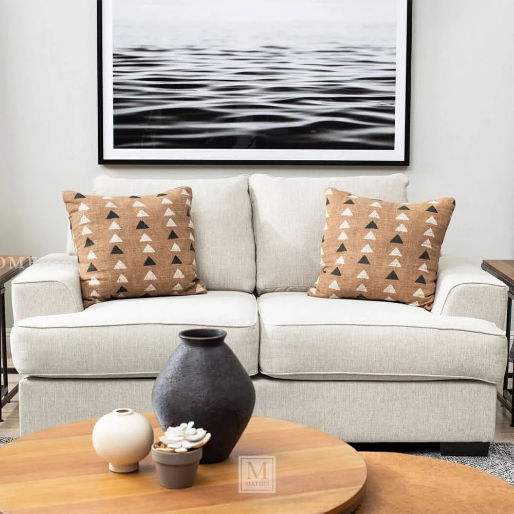 Renegade Beige Fabric Living Room Set with Sofa and Loveseat