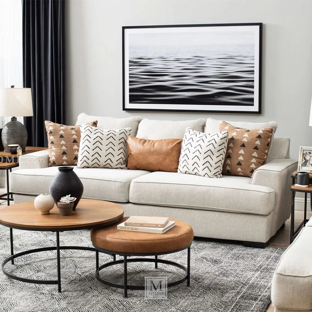 Room Package - Renegade Beige Sofa and Loveseat Living Room Package with Coffee Table Set & Rug