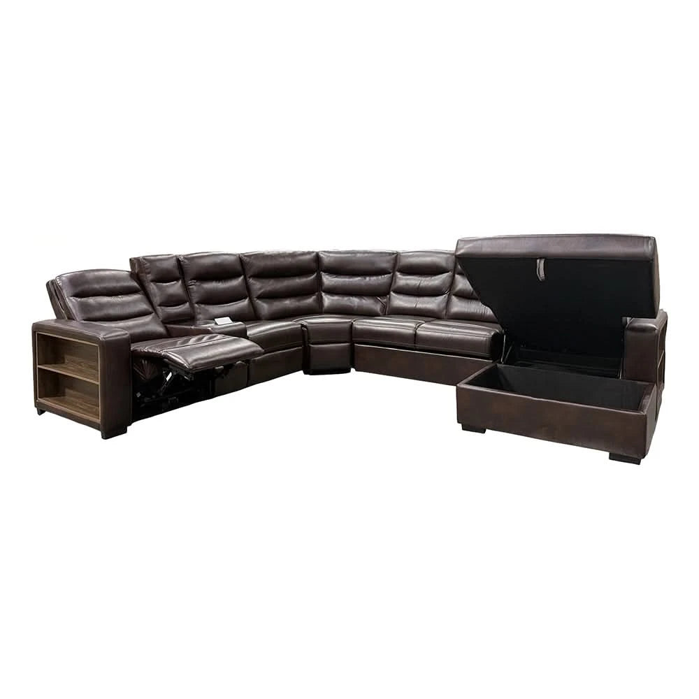 Rhodes Power 6PC Functional Sectional with Reclining Seats, Storage & Console