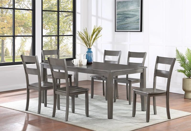 Ryan Gray Rectangular Dining Table with Clean-Lined Design