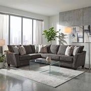Shasta Charcoal 2-Piece Sectional with Accent Pillows