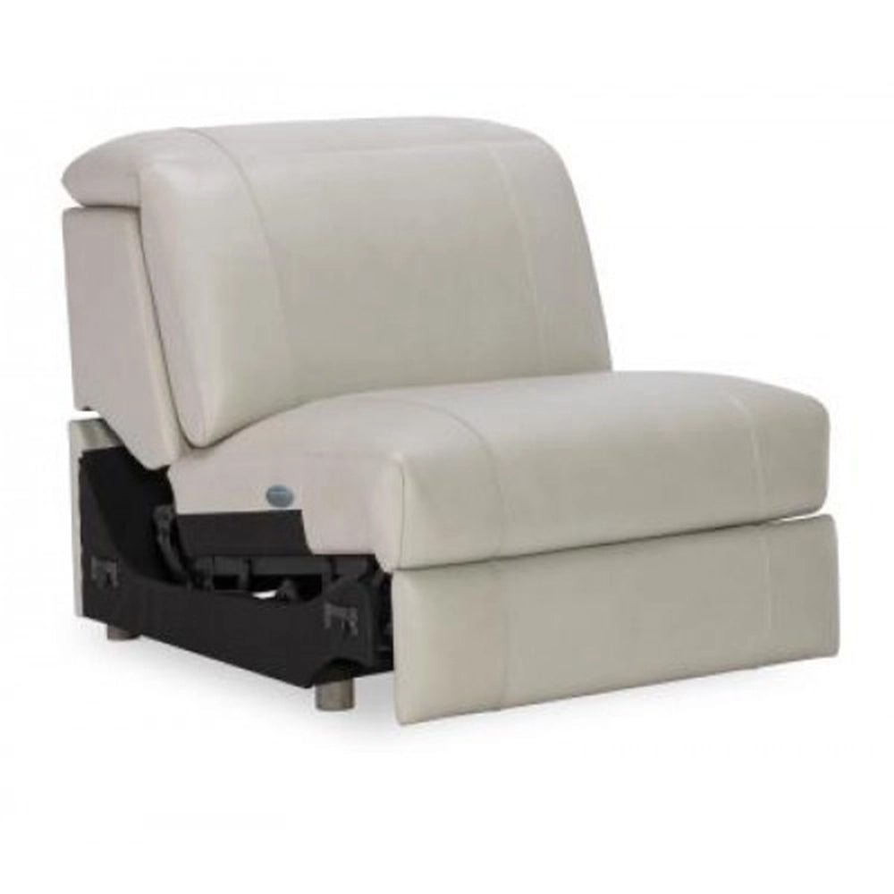 Silverstream Silver 6-Piece Power Reclining Sectional with Wireless Charging and Wood Console