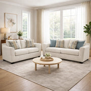 Stark Porcelain Living Room Set – Sleek Contemporary Style in a Soft Neutral Tone