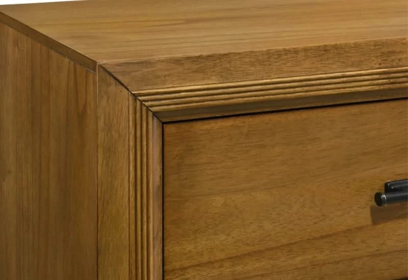 Talcott Honey Wood 5PC Bedroom Set with Lighted Storage Bed