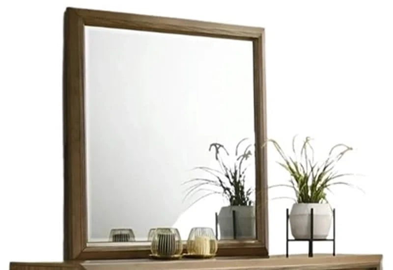 Talcott Honey Wood 5PC Bedroom Set with Lighted Storage Bed