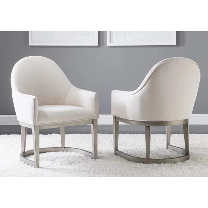 Terra Luna Gray Contemporary 7 Piece Dining Set with 98 Inch Extendable Table and Upholstered Chairs