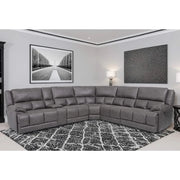 Texas Granite Gray Power Reclining 6PC Sectional with Storage Console